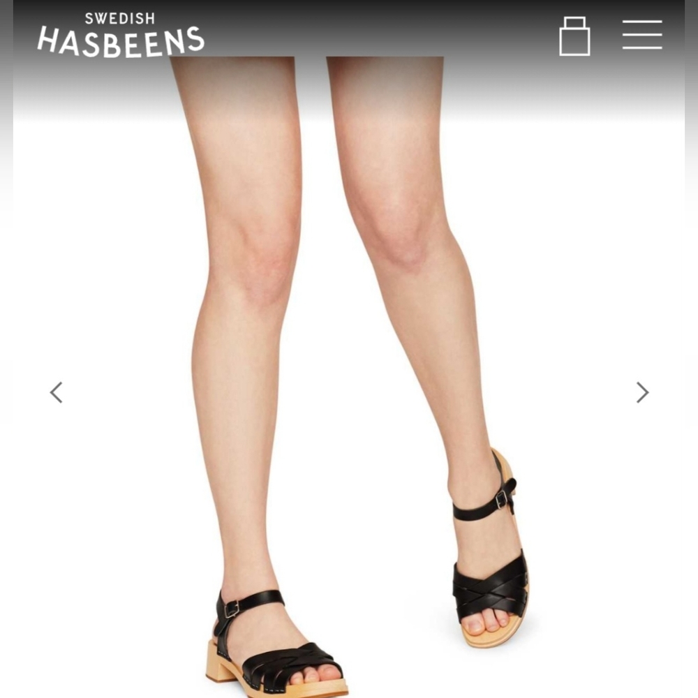 NIB Swedish Hasbeens Renja Sandals size 41 Eu (11 women's USA size)